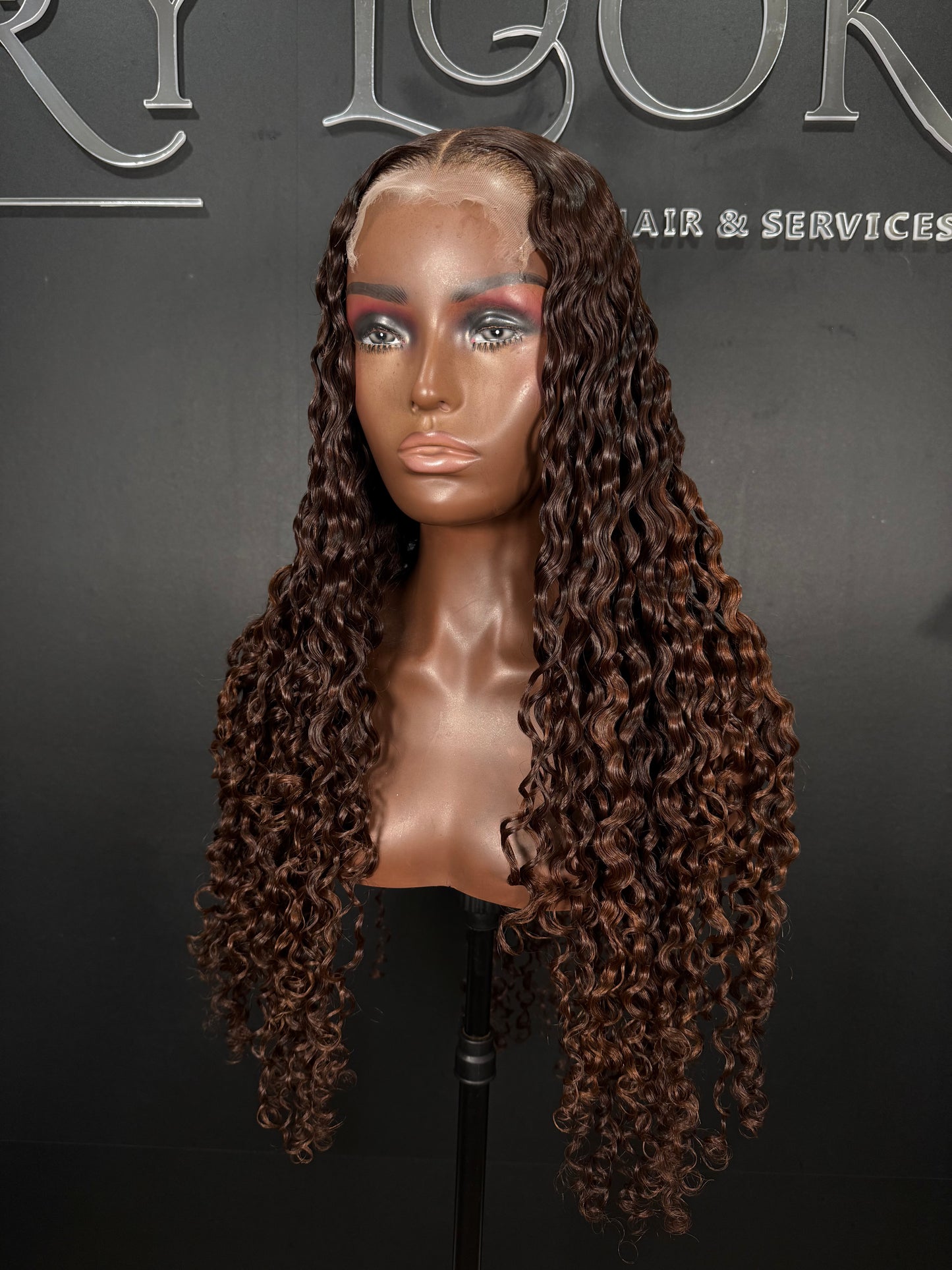 (Brown) raw Burmese curly unit