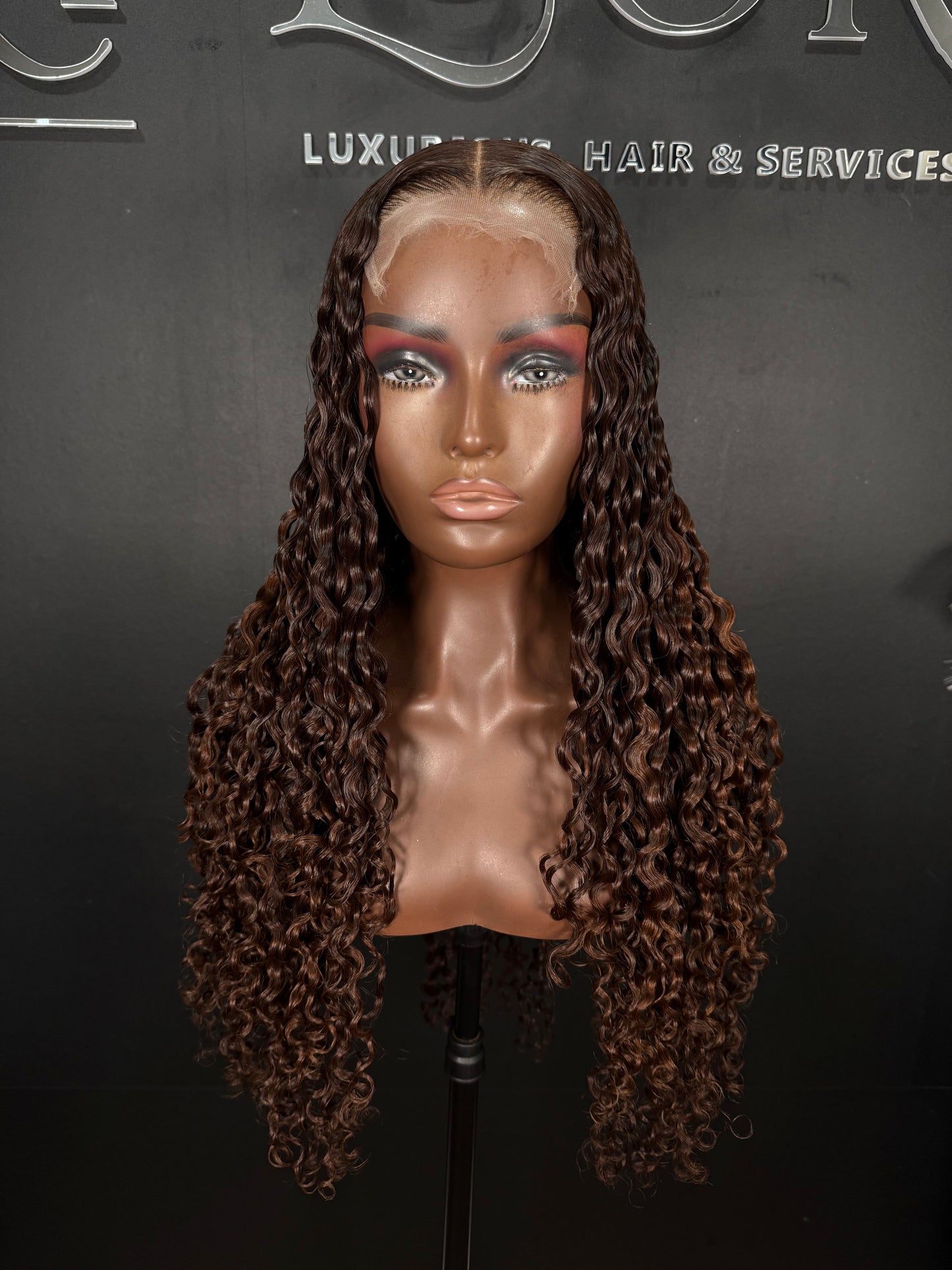 (Brown) raw Burmese curly unit