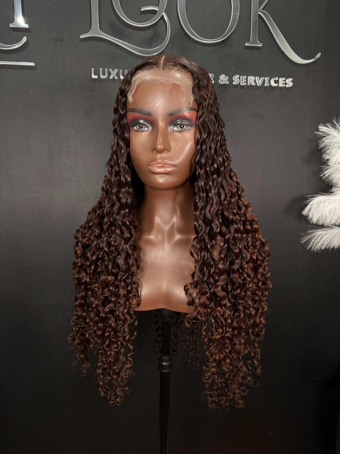 (Brown) raw Burmese curly unit