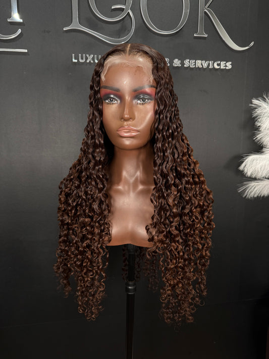 (Brown) raw Burmese curly unit